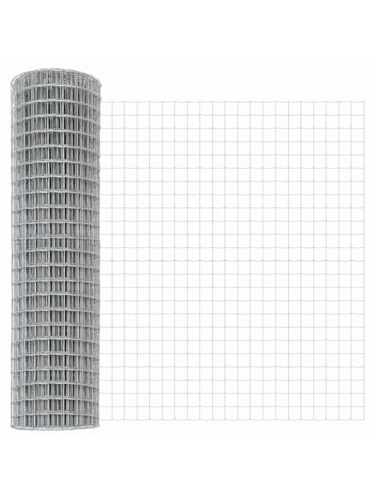 Aed koos postidega hõbedane 1 x 25 m teras
