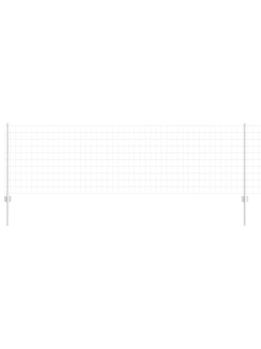Aed koos postidega hõbedane 0.8 x 10 m teras