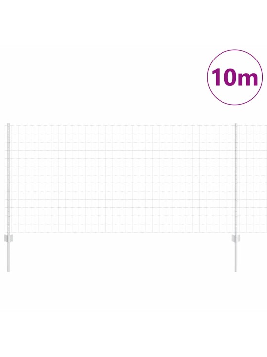 Aed koos postidega hõbedane 1 x 10 m teras