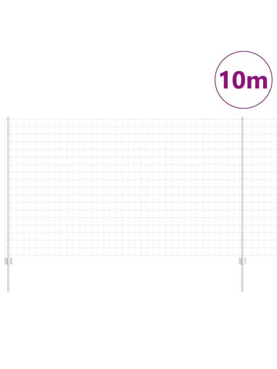 Aed koos postidega hõbedane 1.4 x 10 m teras