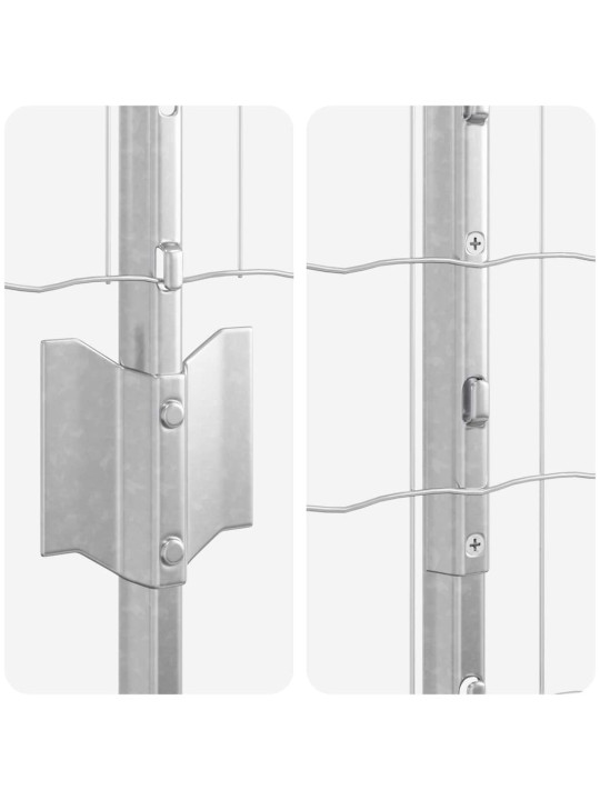 Aed koos postidega hõbedane 1.2 x 25 m teras