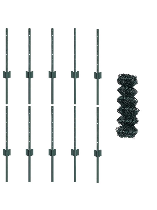 Aed koos postidega roheline 0.4 x 10 m teras