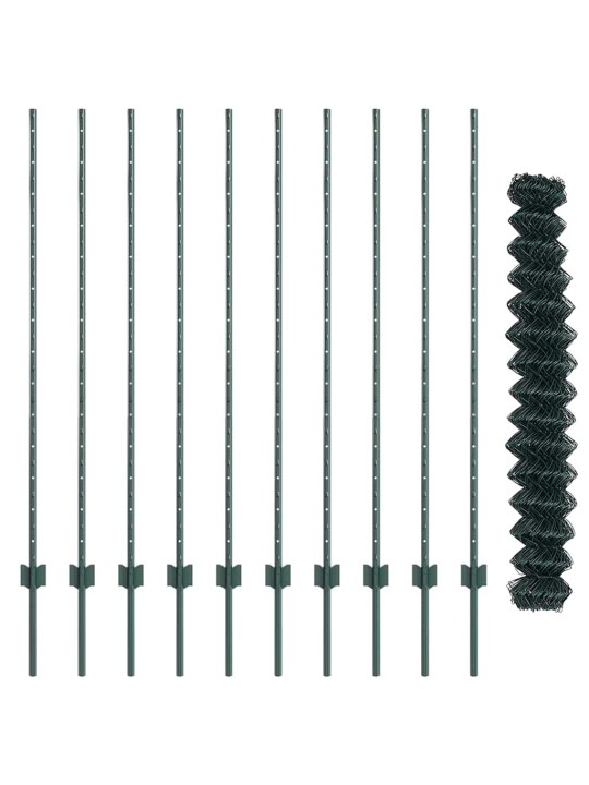 Aed koos postidega roheline 1.4 x 10 m teras