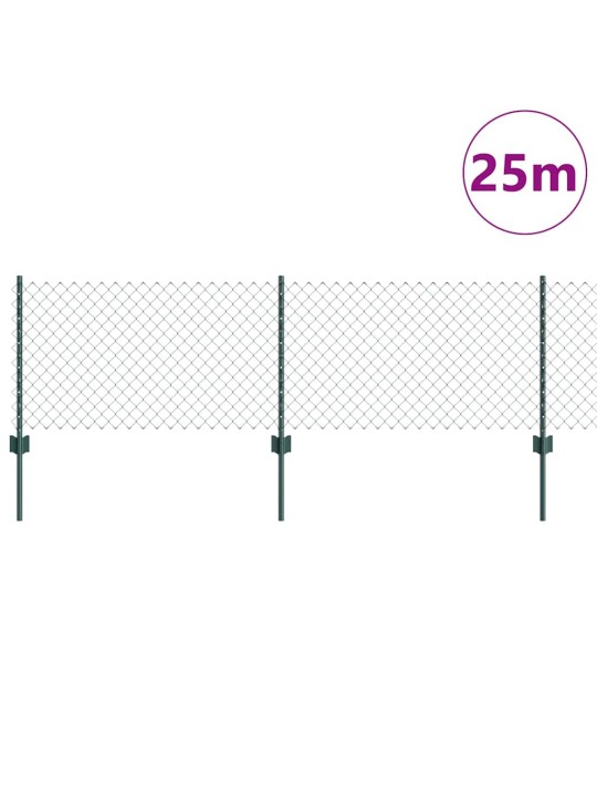Aed koos postidega roheline 0.6 x 25 m teras
