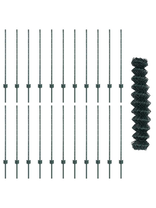 Aed koos postidega roheline 1 x 25 m teras