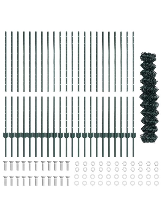 Aed koos postidega roheline 1.2 x 25 m teras