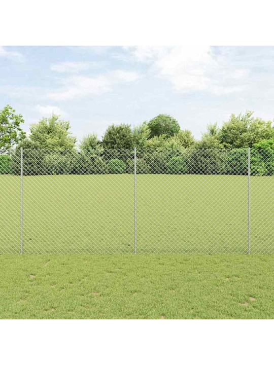 Aed koos postidega hõbedane 1.4 x 10 m teras