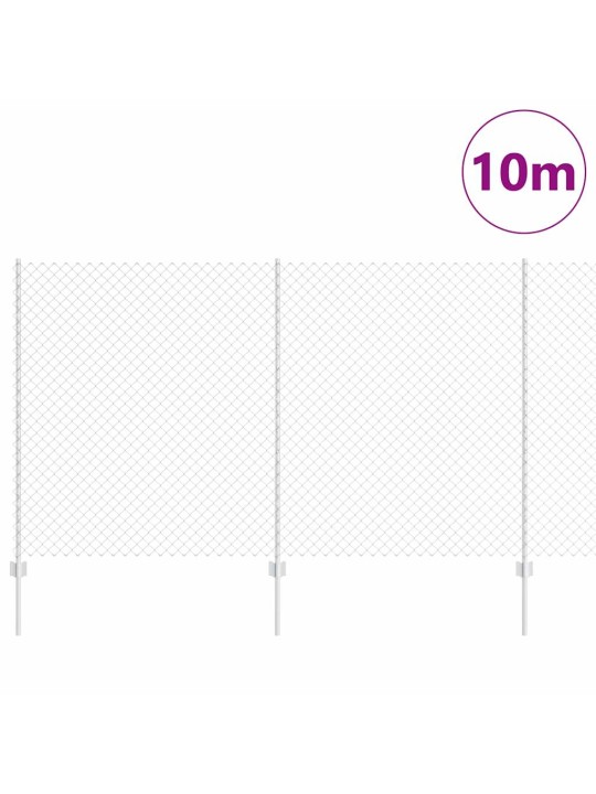 Aed koos postidega hõbedane 1.4 x 10 m teras