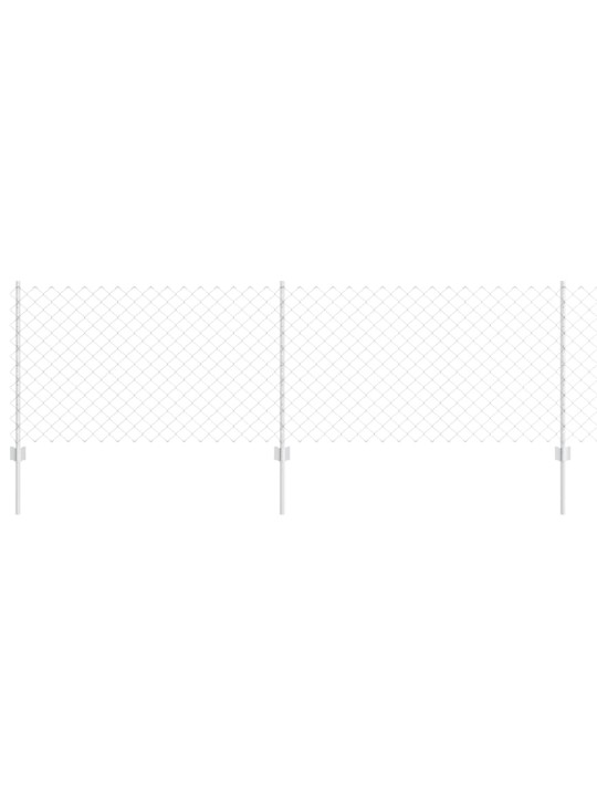 Aed koos postidega hõbedane 0.8 x 10 m teras