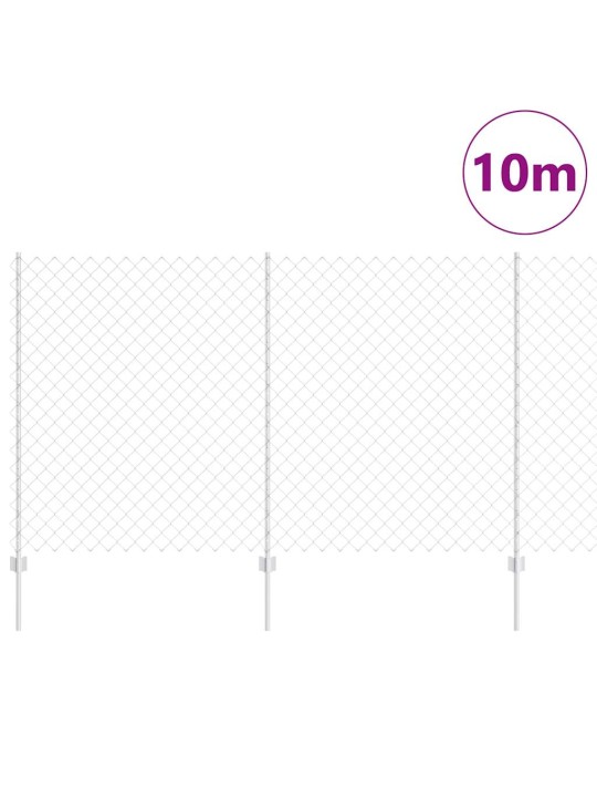 Aed koos postidega hõbedane 1.4 x 10 m teras