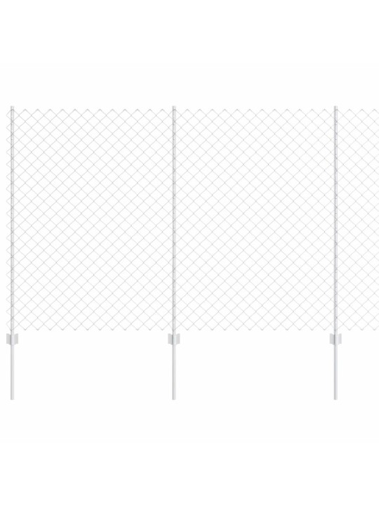 Aed koos postidega hõbedane 1.6 x 10 m teras