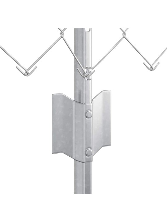 Aed koos postidega hõbedane 0.4 x 25 m teras