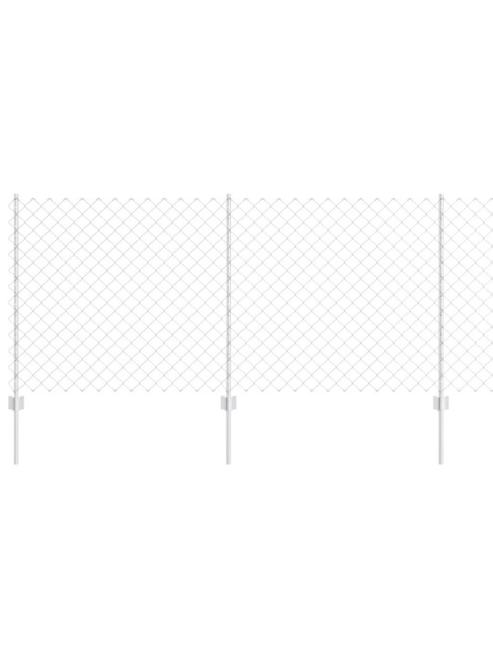 Aed koos postidega hõbedane 1 x 25 m teras