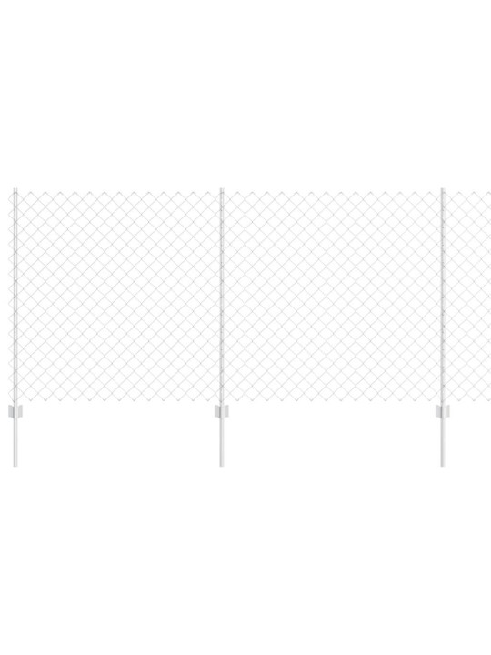 Aed koos postidega hõbedane 1.2 x 25 m teras