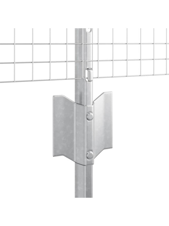 Aed koos postidega hõbedane 0.5 x 10 m teras
