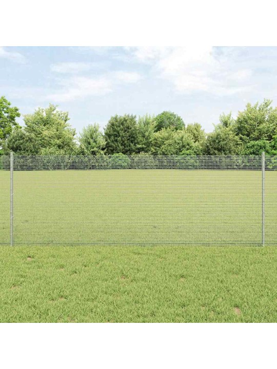 Aed koos postidega hõbedane 0.8 x 10 m teras