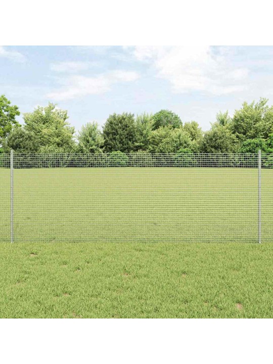 Aed koos postidega hõbedane 0.8 x 10 m teras