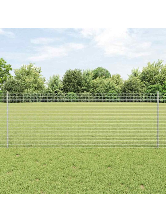 Aed koos postidega hõbedane 0.8 x 10 m teras