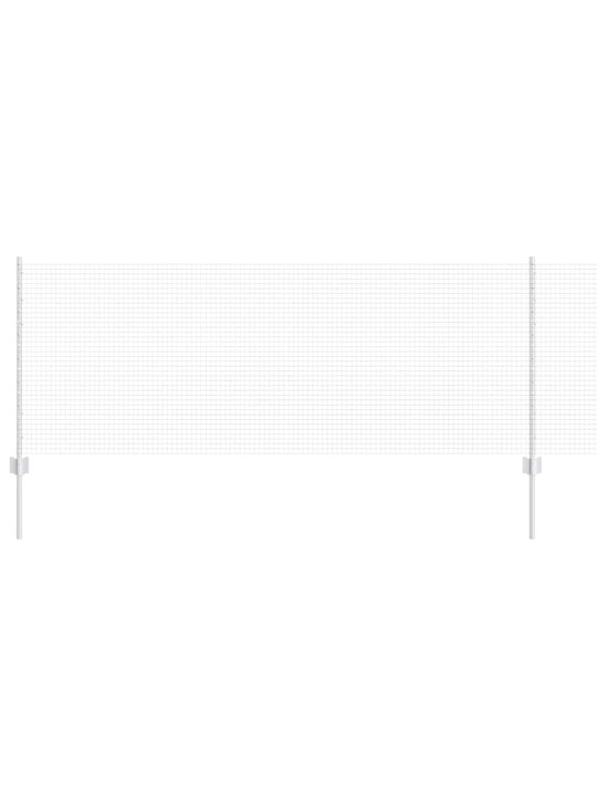 Aed koos postidega hõbedane 0.8 x 10 m teras