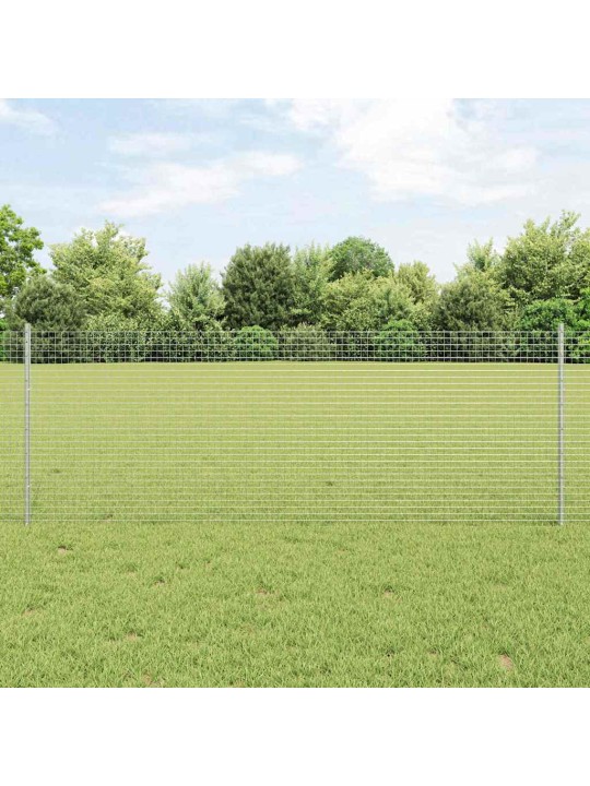 Aed koos postidega hõbedane 0.8 x 10 m teras