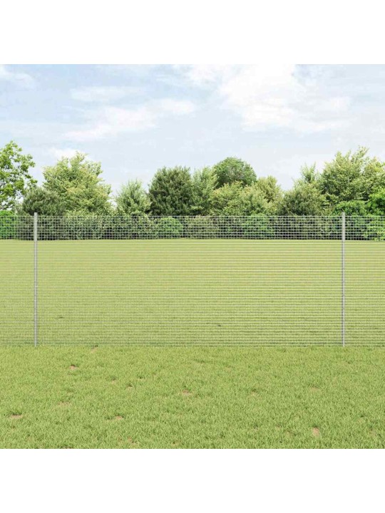Aed koos postidega hõbedane 1 x 10 m teras