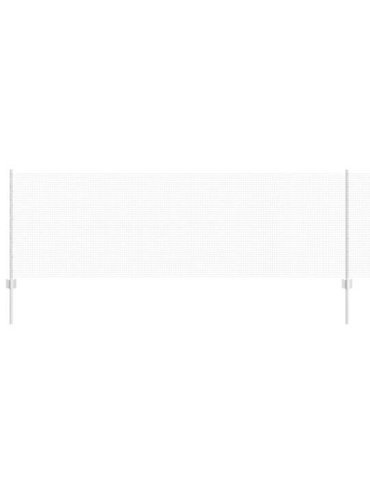 Aed koos postidega hõbedane 0.8 x 25 m teras