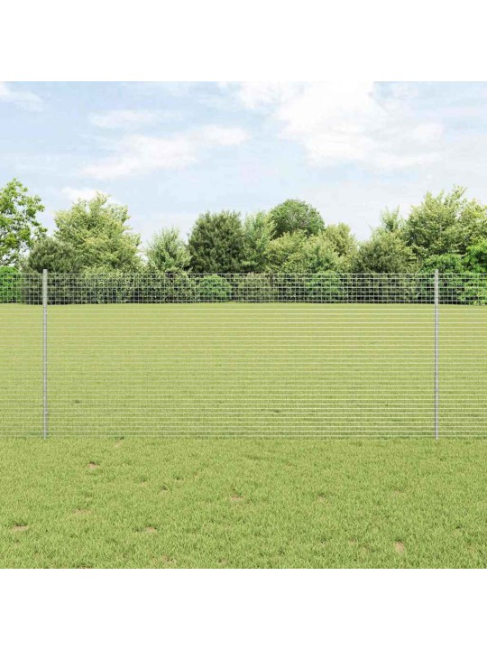 Aed koos postidega hõbedane 1 x 25 m teras
