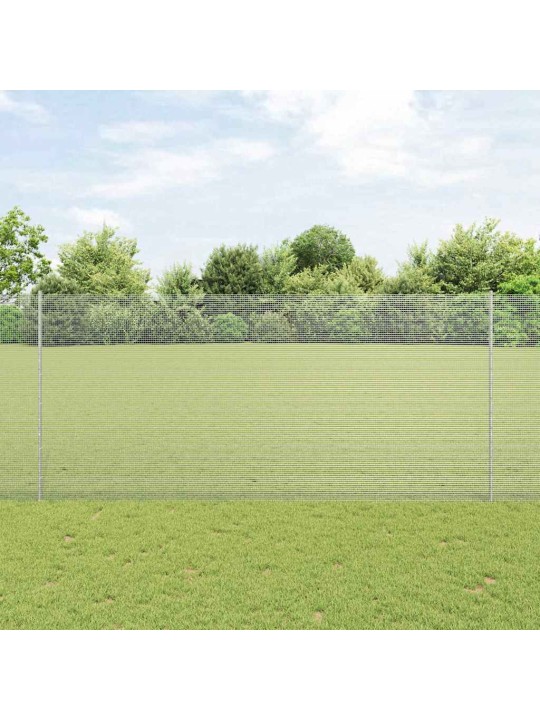 Aed koos postidega hõbedane 1.4 x 25 m teras