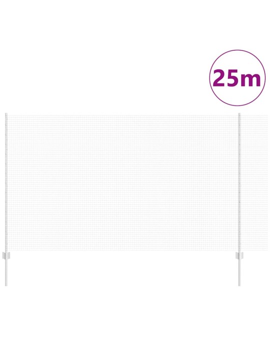 Aed koos postidega hõbedane 1.4 x 25 m teras