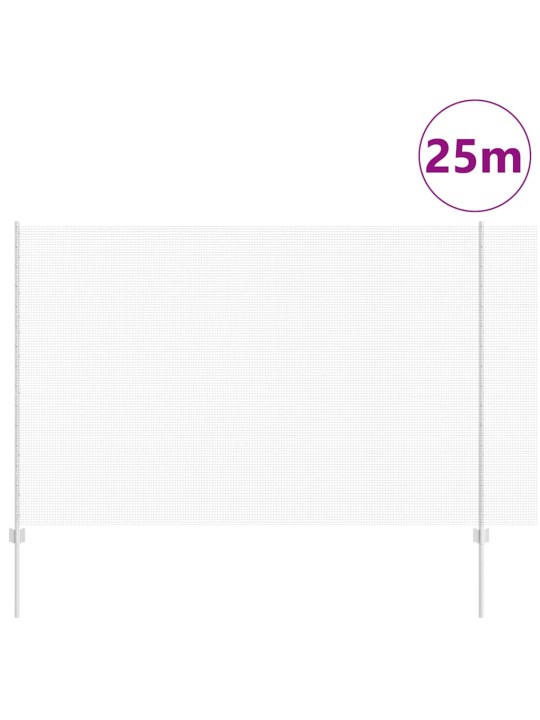 Aed koos postidega hõbedane 1.6 x 25 m teras