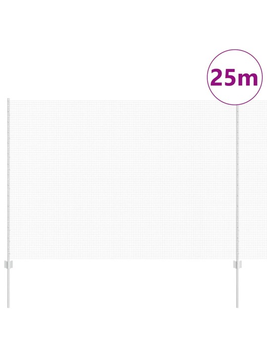 Aed koos postidega hõbedane 1.6 x 25 m teras