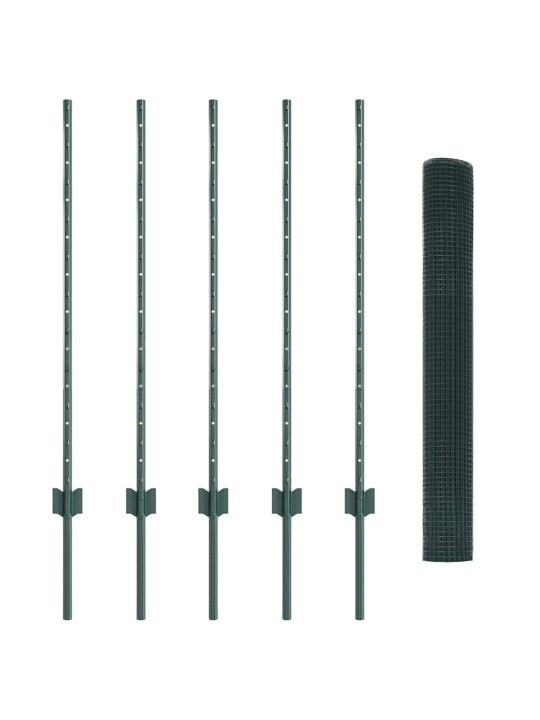 Aed koos postidega roheline 1 x 10 m teras