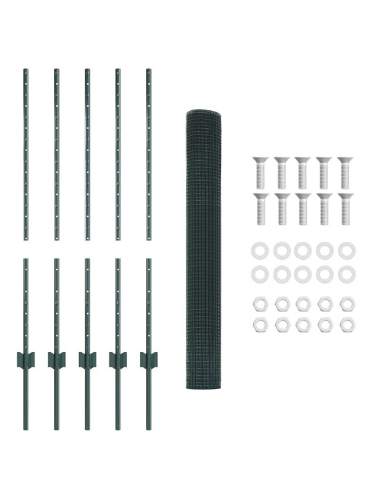 Aed koos postidega roheline 1 x 10 m teras