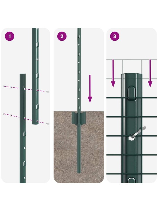 Aed koos postidega roheline 1.5 x 25 m teras