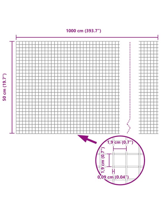 Aed koos postidega hall 0.5 x 10 m teras