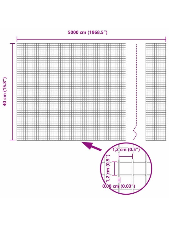 Aed koos postidega hall 0.4 x 50 m teras