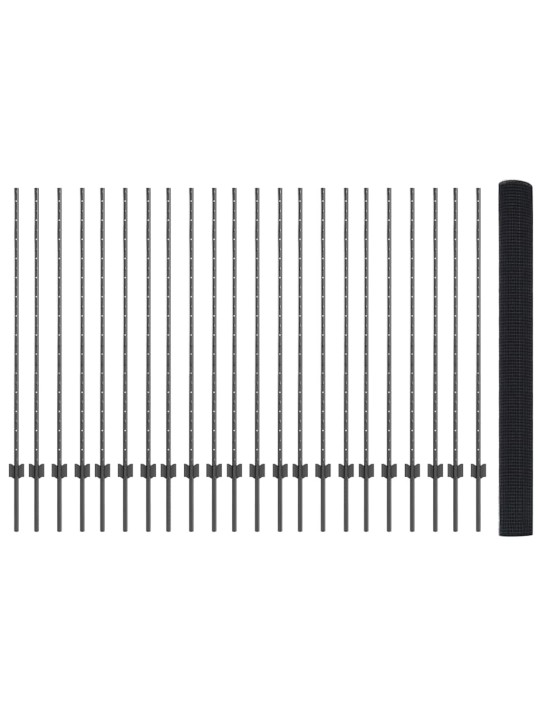 Aed koos postidega hall 1.4 x 50 m teras