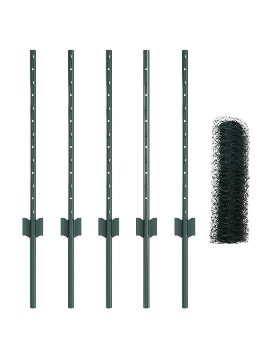 Aed koos postidega roheline 0.5 x 10 m teras