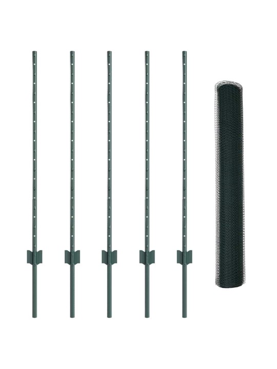 Aed koos postidega roheline 1 x 10 m teras