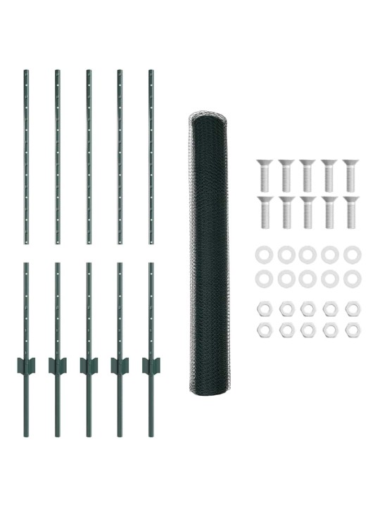 Aed koos postidega roheline 1 x 10 m teras