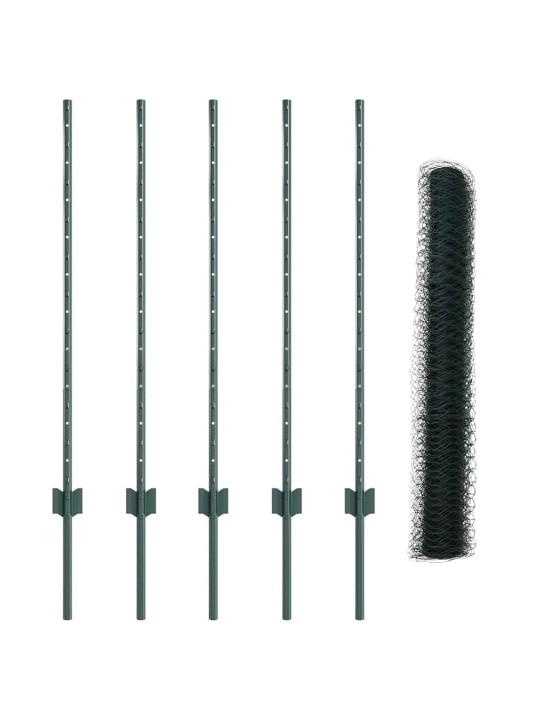 Aed koos postidega roheline 1 x 10 m teras