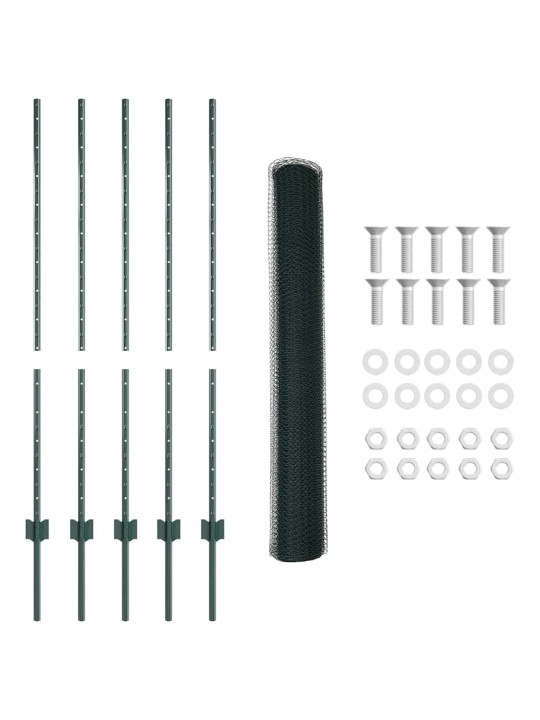 Aed koos postidega roheline 1.2 x 10 m teras