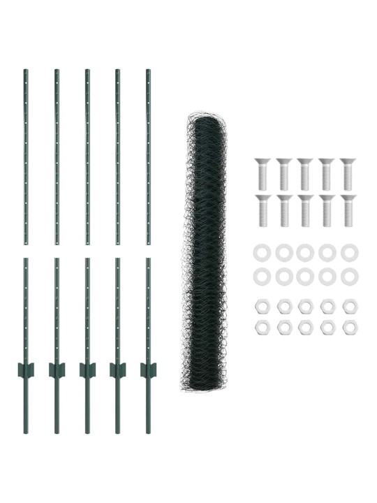Aed koos postidega roheline 1.2 x 10 m teras