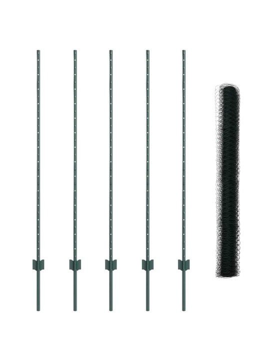 Aed koos postidega roheline 1.4 x 10 m teras