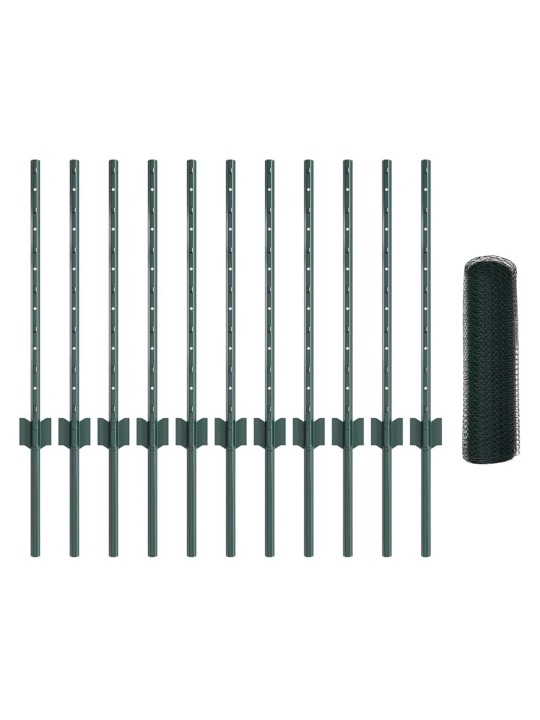 Aed koos postidega roheline 0.5 x 25 m teras