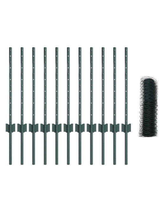 Aed koos postidega roheline 0.5 x 25 m teras