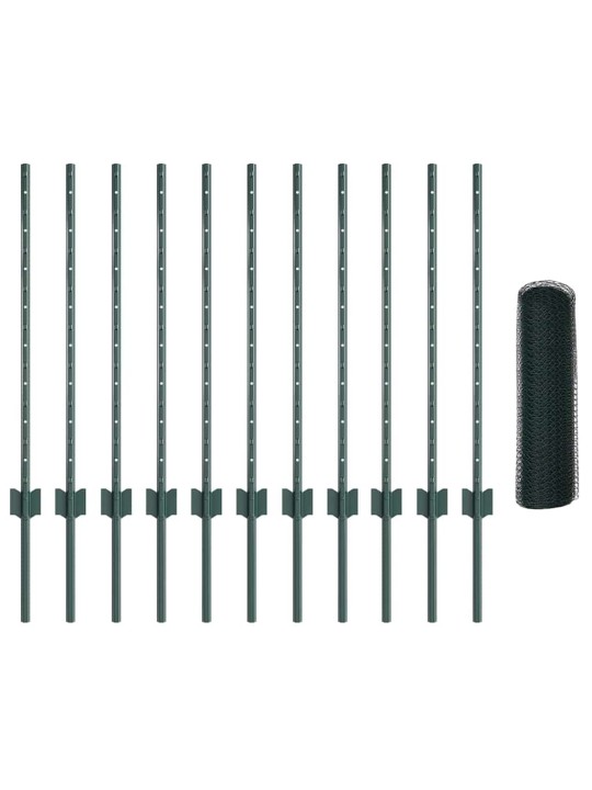 Aed koos postidega roheline 0.8 x 25 m teras