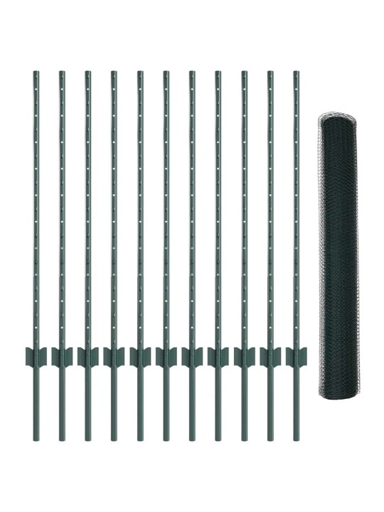 Aed koos postidega roheline 1 x 25 m teras