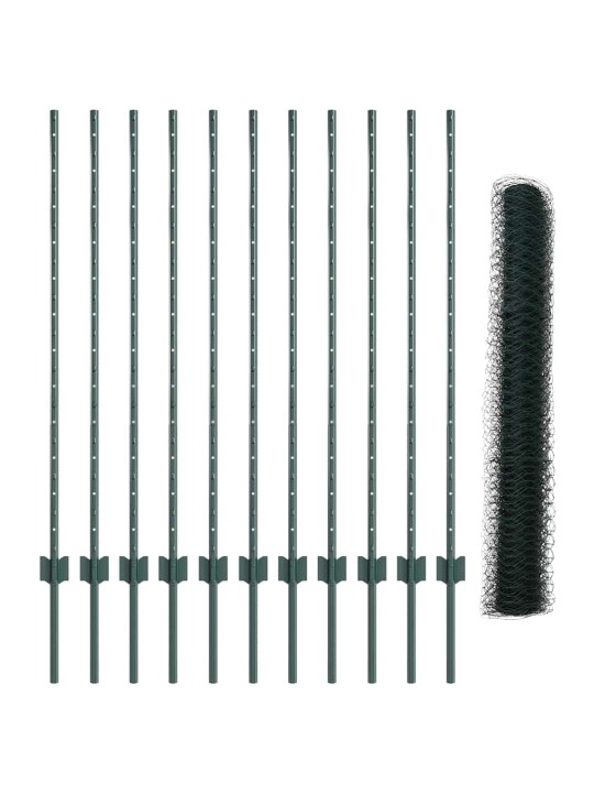 Aed koos postidega roheline 1.2 x 25 m teras