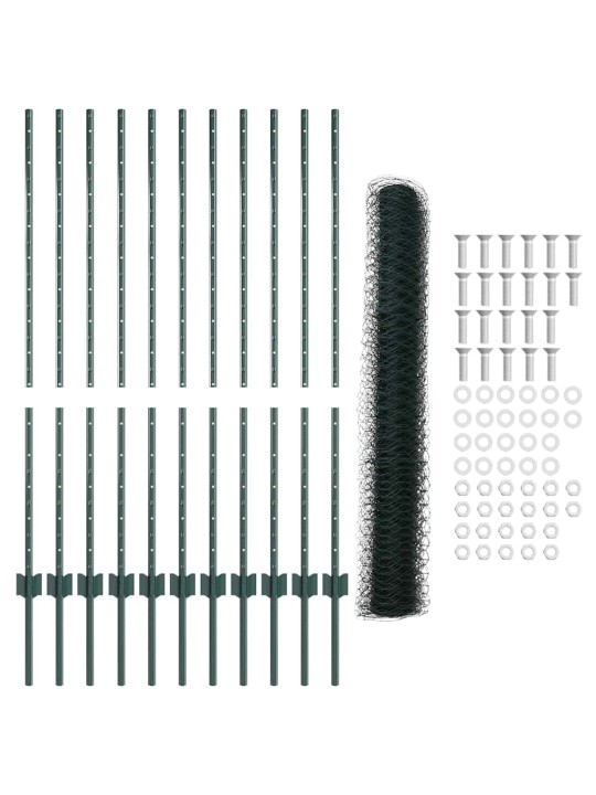 Aed koos postidega roheline 1.2 x 25 m teras